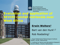 Evaluation Of Rainfall Retrievals from SEVIRI Reflectancs