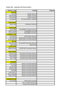 October 2016 - September 2017 Board members
