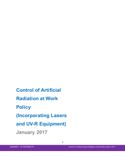 Control of Artificial Radiation