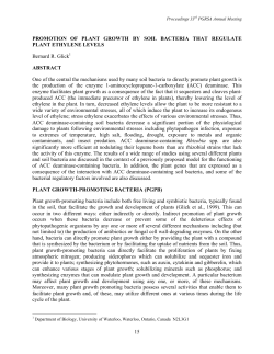 promotion of plant growth by soil bacteria that regulate plant