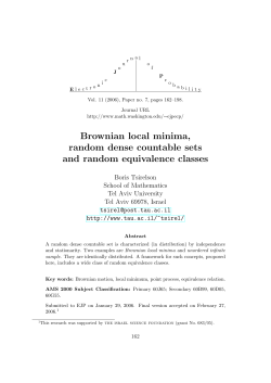 Brownian local minima, random dense countable