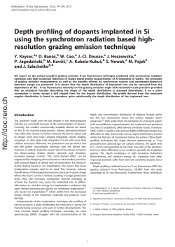 Depth profiling of dopants implanted in Si using the