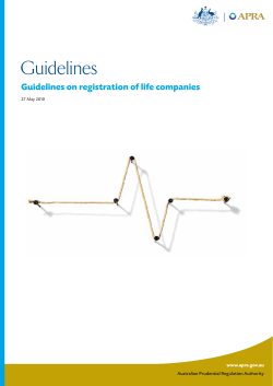 Guidelines on Registration of Life Companies