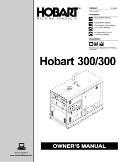 Hobart 300/300 - Hobart Welders