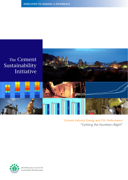 CSI "Cement sustainability initiative."