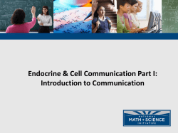 01 Endocrine and Cell Communication
