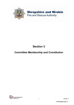 Section 3 - Shropshire Fire and Rescue Service