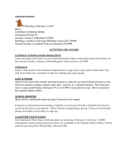 Announcements - Roman Catholic High School