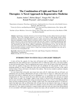 The Combination of Light and Stem Cell Therapies: A