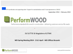 Performance standards for wood in construction &ndash; delivering