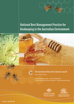 National best management practice for beekeeping in Australian