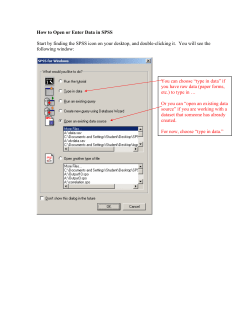 How to Open or Enter Data in SPSS Start by finding the SPSS icon