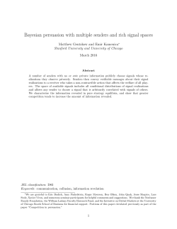 Bayesian persuasion with multiple senders and rich signal spaces