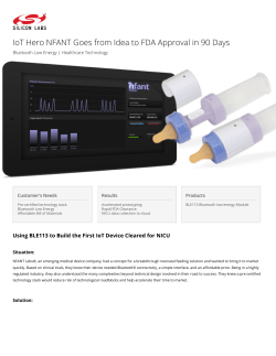 IoT Hero NFANT Goes from Idea to FDA Approval in