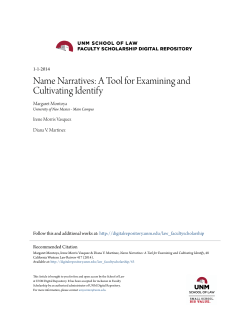 Name Narratives: A Tool for Examining and Cultivating Identify