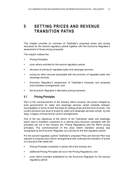 Chapter 5 &ndash; Setting Prices and Revenue Transition Paths