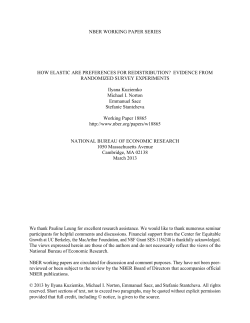 How Elastic Are Preferences for Redistribution? Evidence from