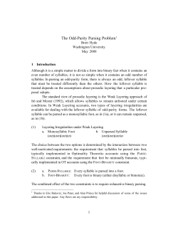 The Odd-Parity Parsing Problem1
