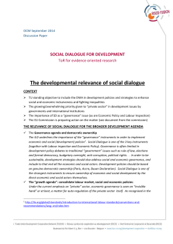 Social Dialogue for Development