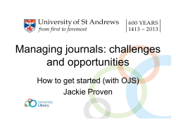 OAWEEK-CAPODManagingJournals-GettingStartedwithOJS