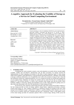 A cognitive Approach for Evaluating the Usability of