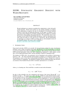sgdr: stochastic gradient descent with warm restarts