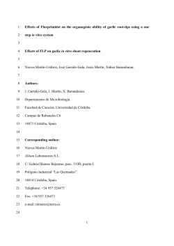 Effects of Flurprimidol on the organogenic ability of garlic root