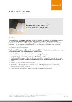 Product data sheet fermacell Powerpanel H2O Linear Shower Outlet