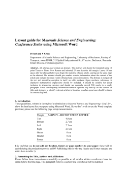 Open Access proceedings Journal of Physics