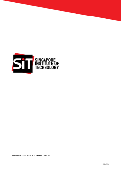 sit identity policy and guide - Singapore Institute of Technology