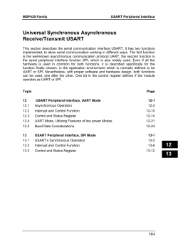 12 13 Universal Synchronous Asynchronous Receive/Transmit