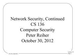 Introduction CS 239 Security for Networks and System Software