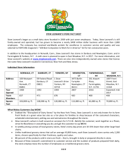 STEW LEONARD`S STORE FACT SHEET Stew Leonard`s began as