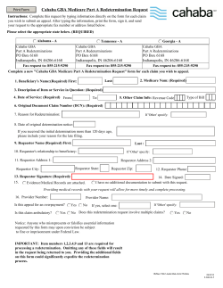 Cahaba GBA Medicare Part A Redetermination Request