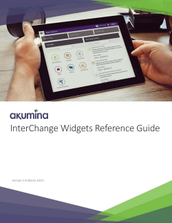 InterChange Widgets Reference Guide