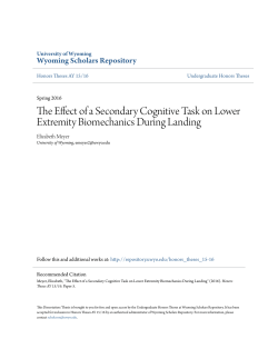 The Effect of a Secondary Cognitive Task on Lower Extremity