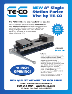 NEW 8&rdquo; Single Station Parlec Vise by TE-CO