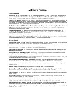 ASI Board Positions - California State University, Bakersfield