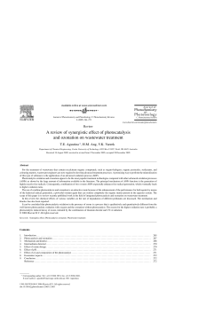 A review of synergistic effect of photocatalysis and