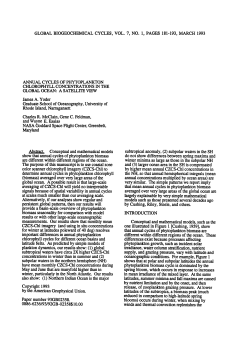 Annual Cycles of Phytoplankton ChlorophyllConcentrations in the