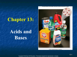 Chapter 13: Acids and Bases
