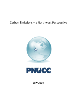 Carbon Emissions &ndash; a Northwest Perspective