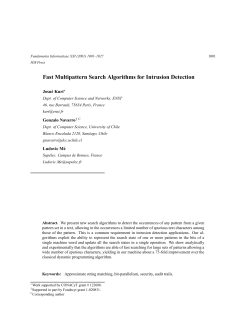 Fast Multipattern Search Algorithms for Intrusion Detection