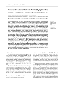 Temporal Evolution of the North Pacific CO2 Uptake Rate