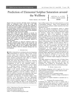 Prediction of Elemental Sulphur Saturation around the Wellbore