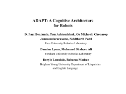 Designing a Robot Cognitive Architecture with