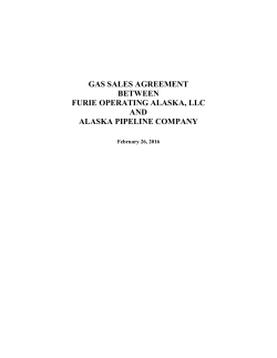 gas sales agreement between furie operating alaska, llc and alaska