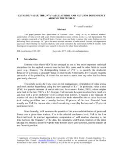 EXTREME VALUE THEORY: VALUE AT RISK AND RETURNS