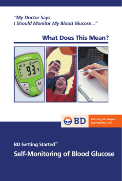 Self-Monitoring of Blood Glucose