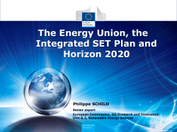 The Energy Union, the Integrated SET Plan and